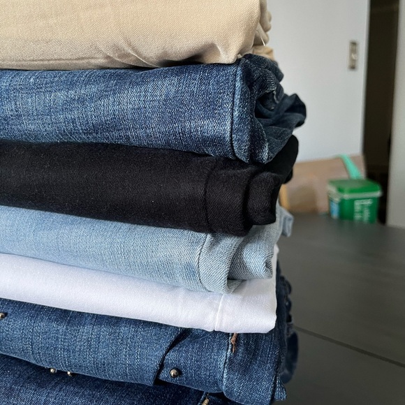 Chicos So slimming girlfriend crop 14P denim leaf pattern - Picture 8 of 12